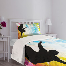 Breakdancing Theme Bedspread Set