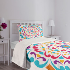 Colorful Swirls Bedspread Set