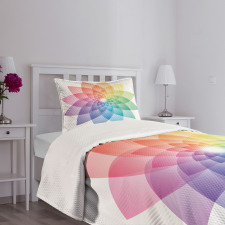 Rainbow Tones Petal Bedspread Set
