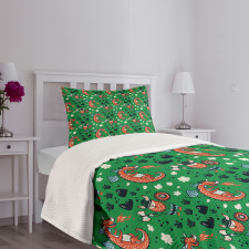 Dragon and Viking Man Bedspread Set