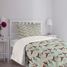 Modern Petals Buds Bedspread Set