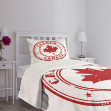 Rubber Stamp Design Bedspread Set