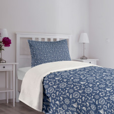 Ships Wheel and Anchor Bedspread Set