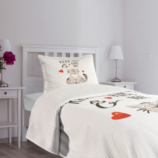 Cartoon Cat Bedspread Set