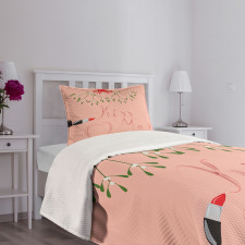 Romantic Christmas Bedspread Set