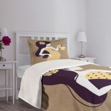 Pregnant Lady Mom Bedspread Set