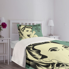 Smiling Lady Bedspread Set