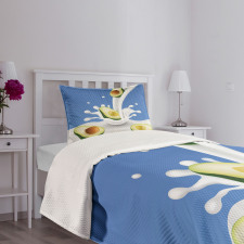 Flowing Milk Splash Bedspread Set