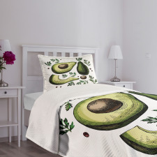 Tropical Fruit Elements Bedspread Set