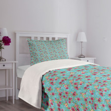 Rose Bouquet Pattern Bedspread Set