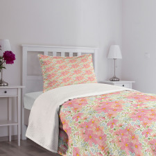 Flowers and Herbs Bedspread Set