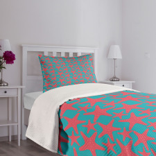 Starfishes Pattern Bedspread Set