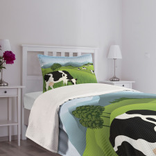 Agriculture Landscape Bedspread Set