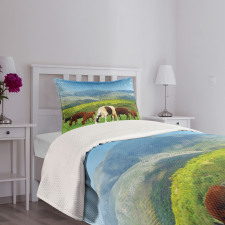 Spring Season Cottage Bedspread Set