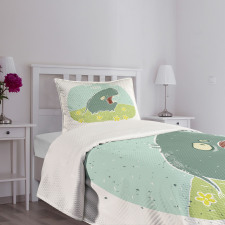 Roaring Hippo Clouds Bedspread Set