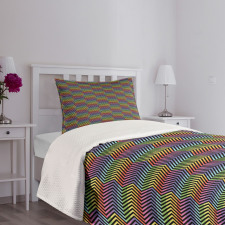 Abstract Contrast Color Bedspread Set