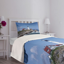 Lighthouse House on Rock Bedspread Set