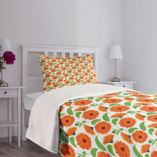 Calendula Buds and Petals Bedspread Set