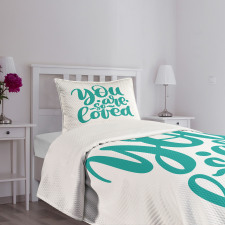 You Are Loved Valentines Bedspread Set