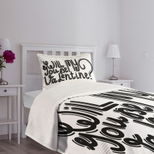 Romantic Love Message Bedspread Set