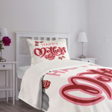 Happy Mothers Day Roses Bedspread Set