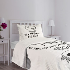 You Took My Heart Saying Bedspread Set