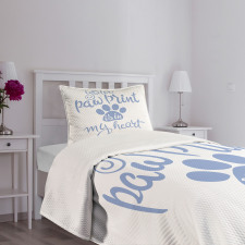 Paw Print is in My Heart Bedspread Set