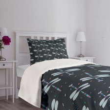 Cartoon Bug Pattern Bedspread Set