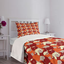 Retro Spirals Twirls Bedspread Set