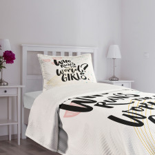 Inspirational Phrase Bedspread Set