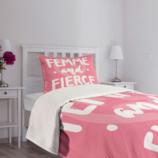 Femme and Fierce Words Bedspread Set