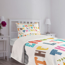 Ornate Colorful Letters Bedspread Set