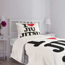 I Love Typography Bedspread Set