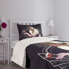 Fur Collar Lady Bedspread Set