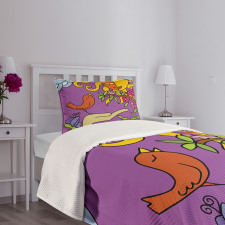 Tweeting Tiny Birds Bedspread Set