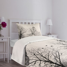 Walking People Winter Bedspread Set