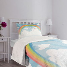 Colorful Rainbow Arc Bedspread Set