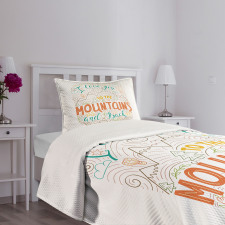 Valentines Day Phrase Bedspread Set