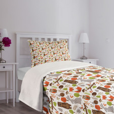 Small Forest Hedgehog Bedspread Set