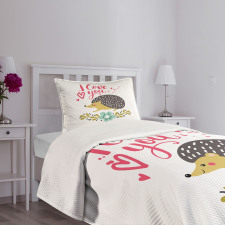 Ink Splatter Words Bedspread Set