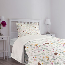 Art Deco Pattern Herbs Bedspread Set