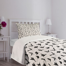 Crane and Pigeon Eagle Bedspread Set