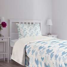 Tropical Piranha Pattern Bedspread Set