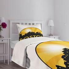 Radial Beamed Sun Effect Bedspread Set