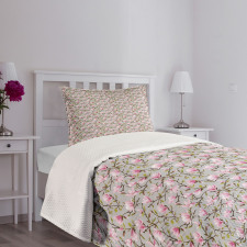 Watercolor Magnolias Bedspread Set