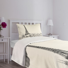 Paris over Roofs House Bedspread Set