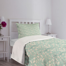 Tropical Sea Life Design Bedspread Set