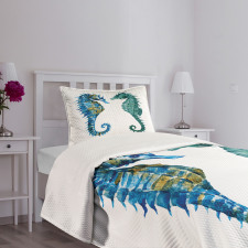 Retro Watercolor Art Bedspread Set