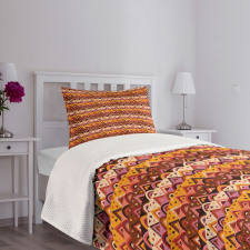 Mexican Folk Motifs Bedspread Set