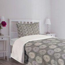 Abstract Dahlia Flowers Bedspread Set